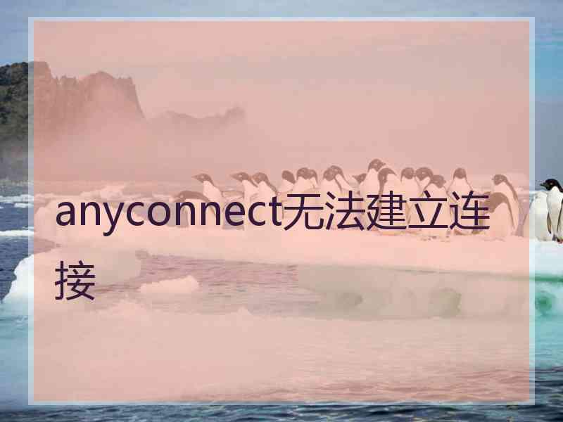 anyconnect无法建立连接