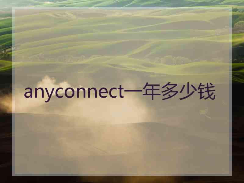 anyconnect一年多少钱