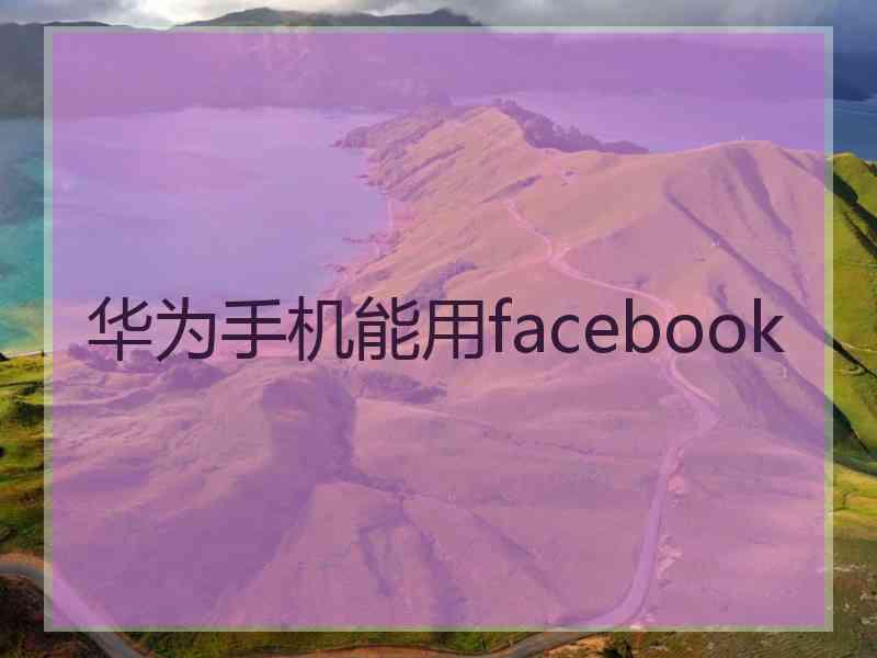 华为手机能用facebook