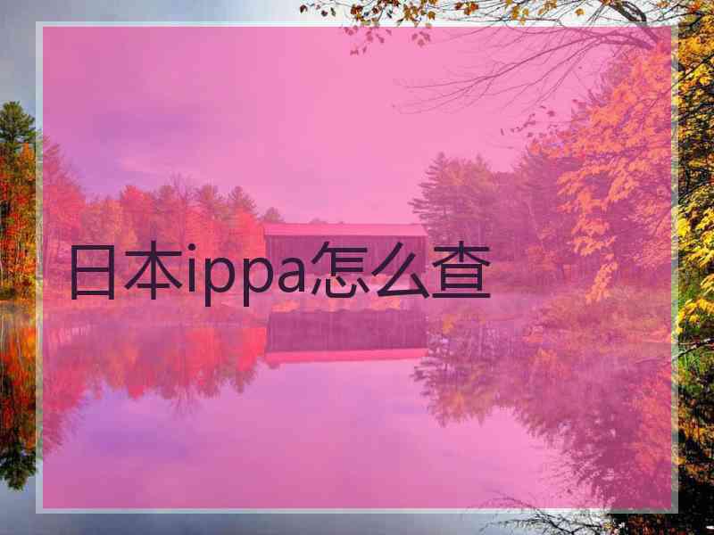 日本ippa怎么查