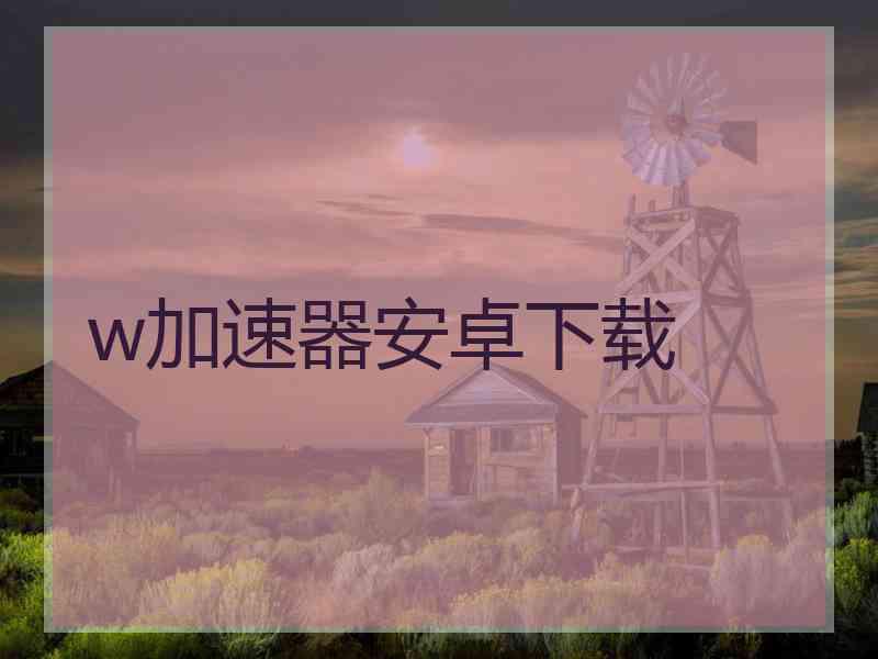 w加速器安卓下载