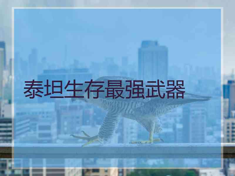 泰坦生存最强武器