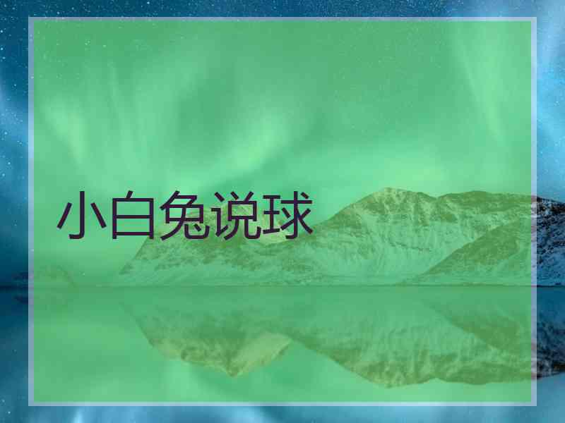 小白兔说球