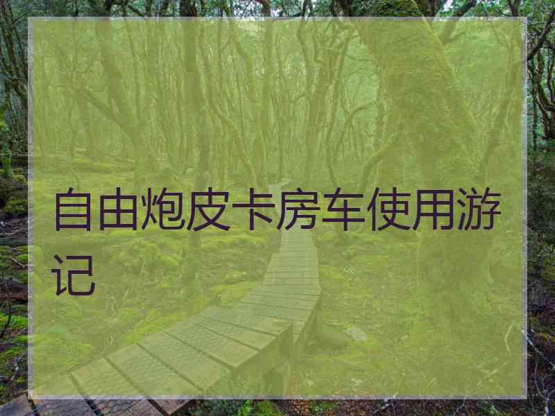 自由炮皮卡房车使用游记