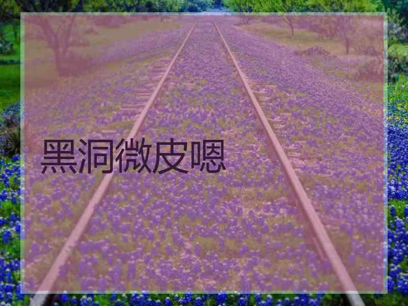 黑洞微皮嗯