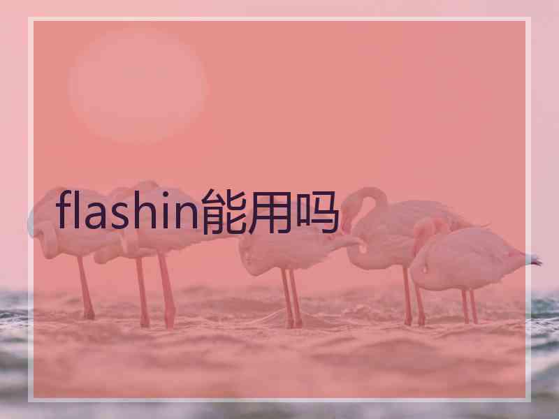 flashin能用吗