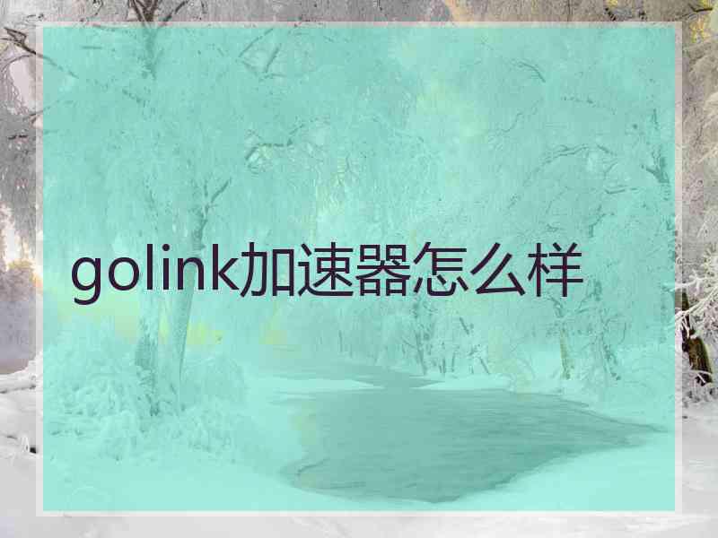 golink加速器怎么样