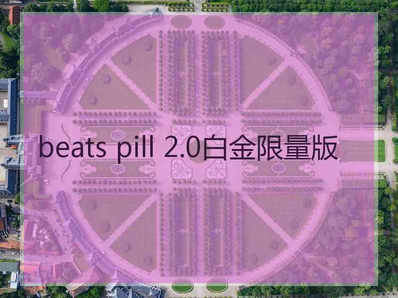 beats pill 2.0白金限量版