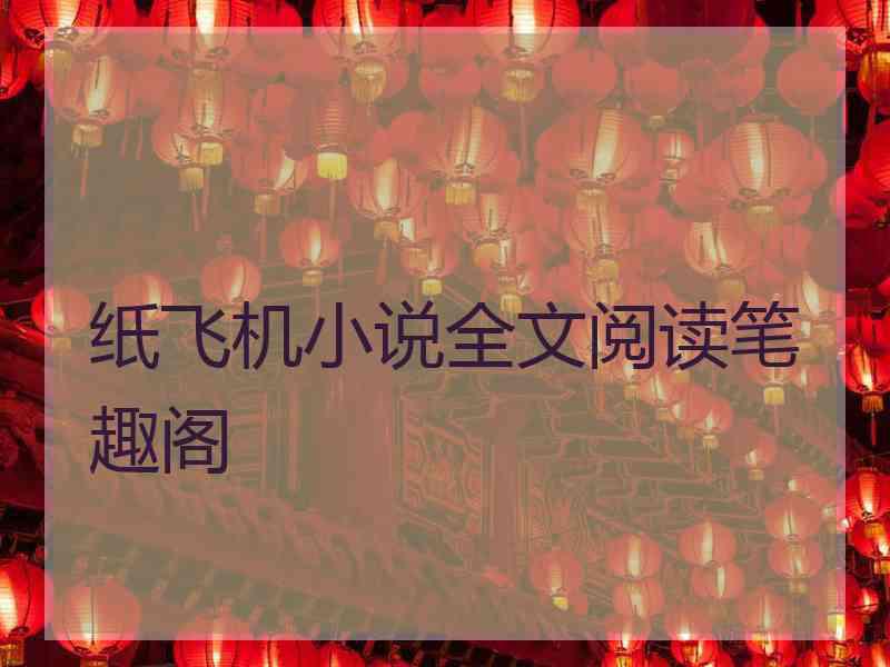 纸飞机小说全文阅读笔趣阁