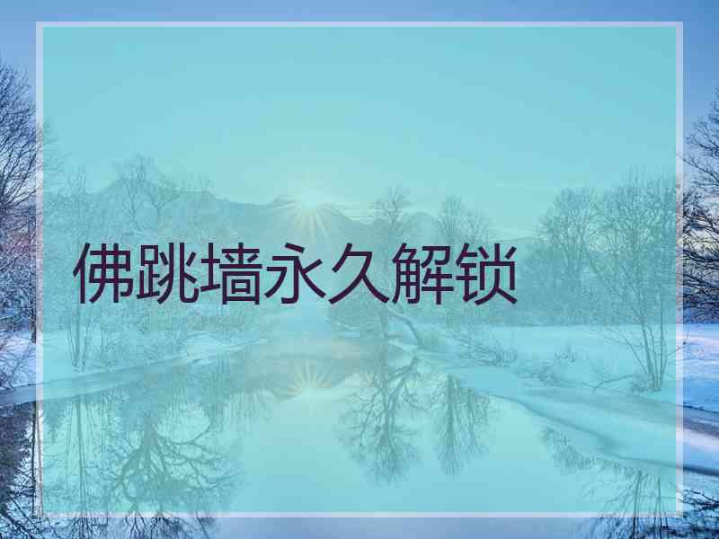 佛跳墙永久解锁