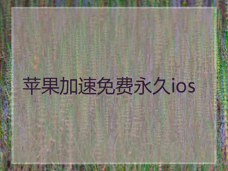 苹果加速免费永久ios