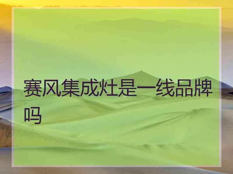 赛风集成灶是一线品牌吗