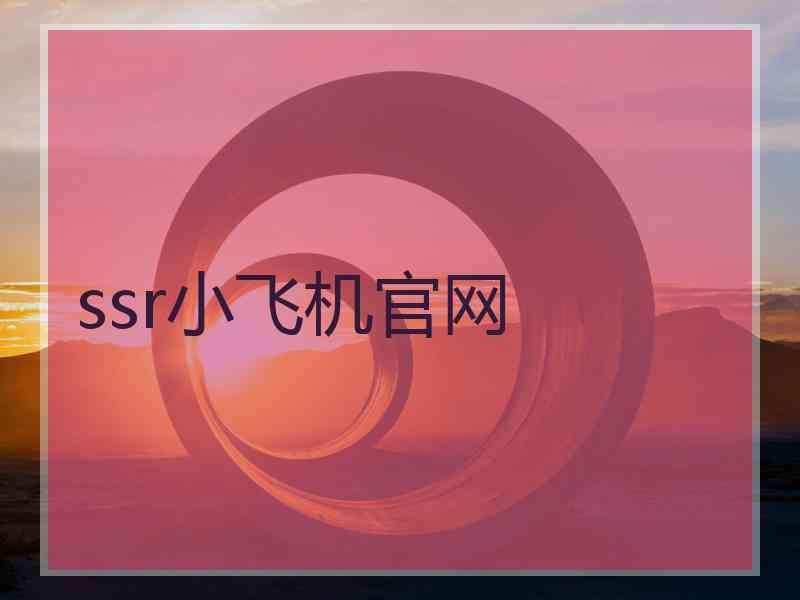 ssr小飞机官网