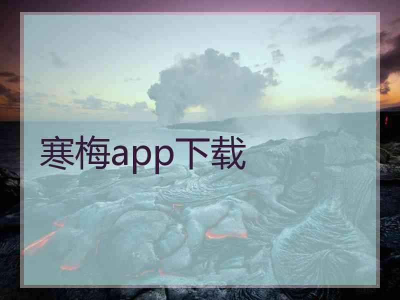 寒梅app下载