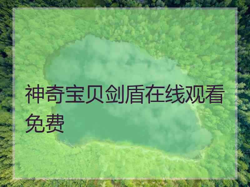神奇宝贝剑盾在线观看免费