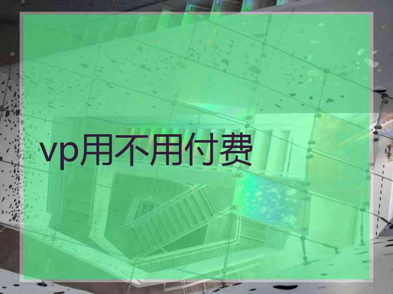 vp用不用付费