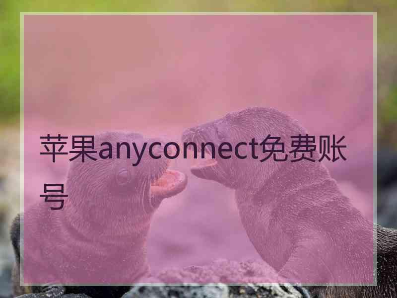 苹果anyconnect免费账号