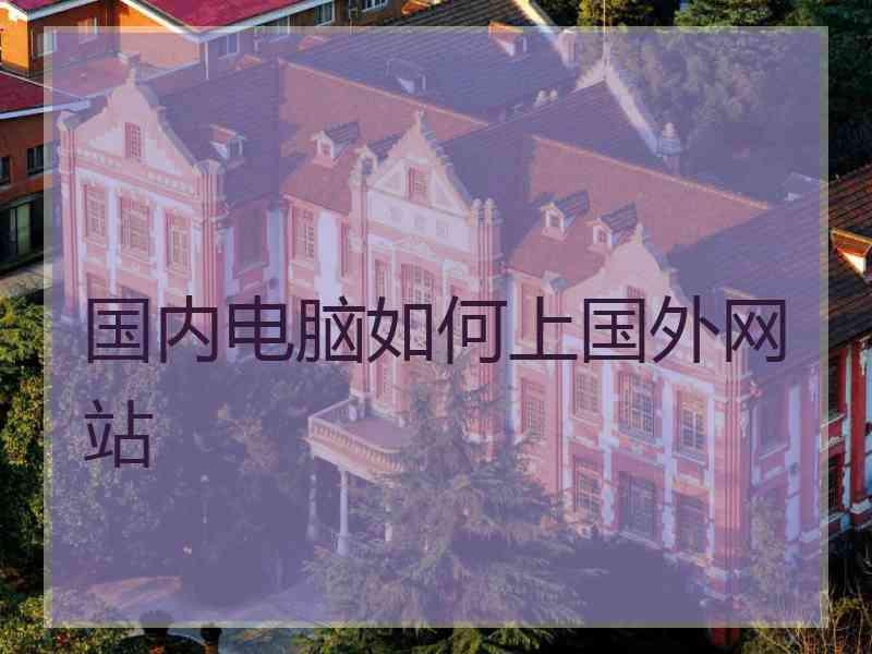 国内电脑如何上国外网站