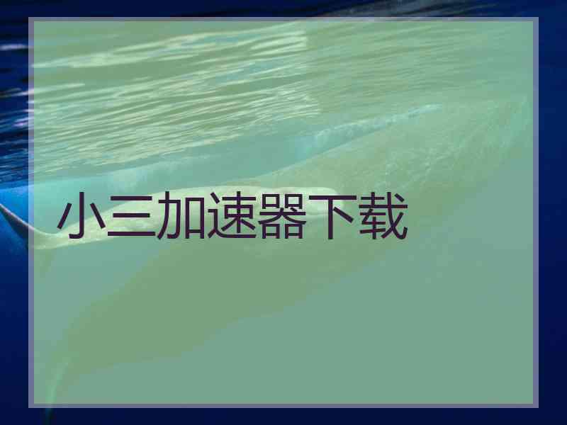 小三加速器下载