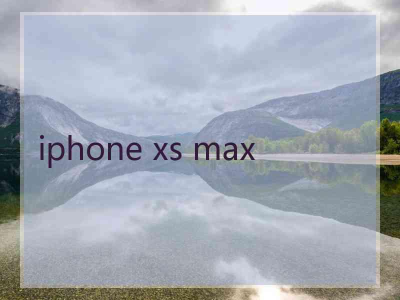 iphone xs max