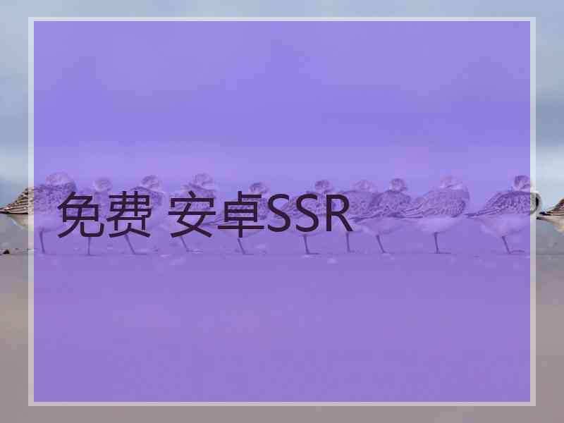 免费 安卓SSR