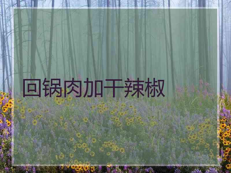 回锅肉加干辣椒