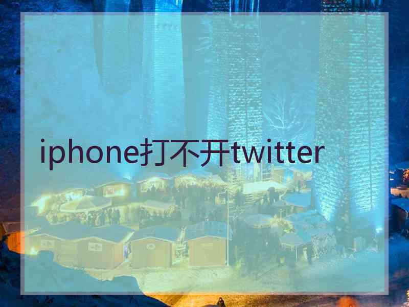 iphone打不开twitter