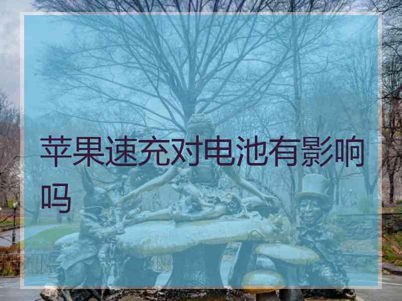 苹果速充对电池有影响吗