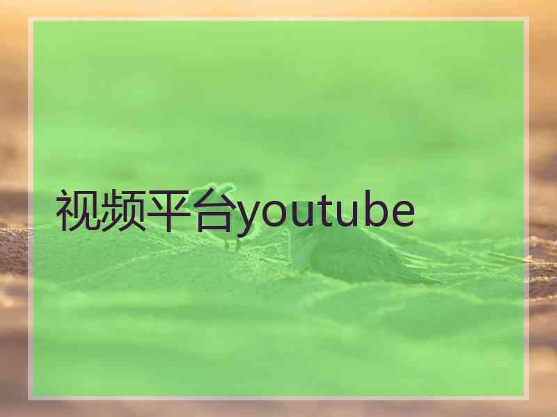 视频平台youtube