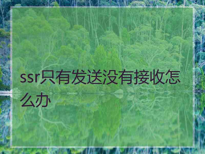 ssr只有发送没有接收怎么办