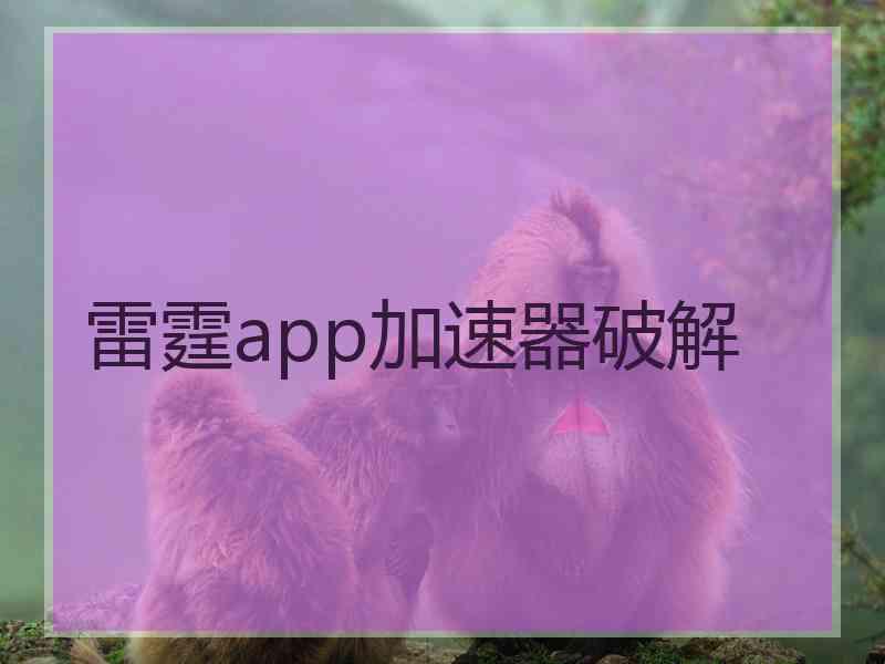 雷霆app加速器破解