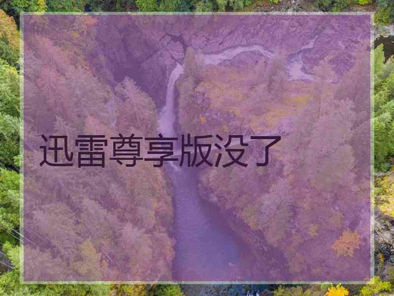 迅雷尊享版没了
