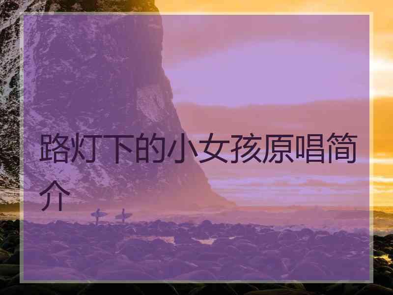 路灯下的小女孩原唱简介