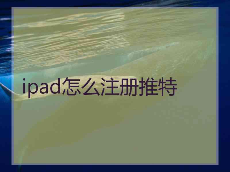 ipad怎么注册推特