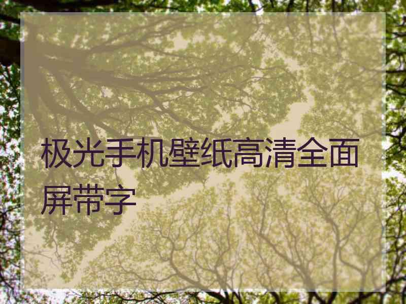 极光手机壁纸高清全面屏带字