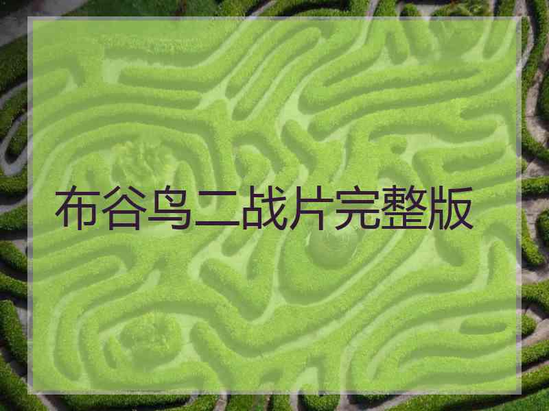 布谷鸟二战片完整版