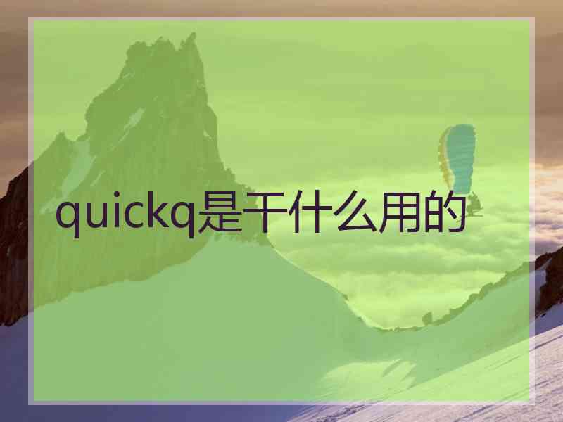 quickq是干什么用的
