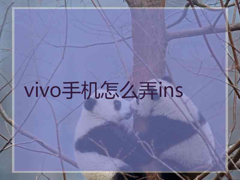 vivo手机怎么弄ins