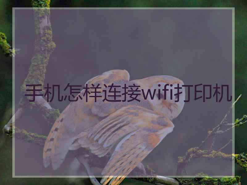 手机怎样连接wifi打印机