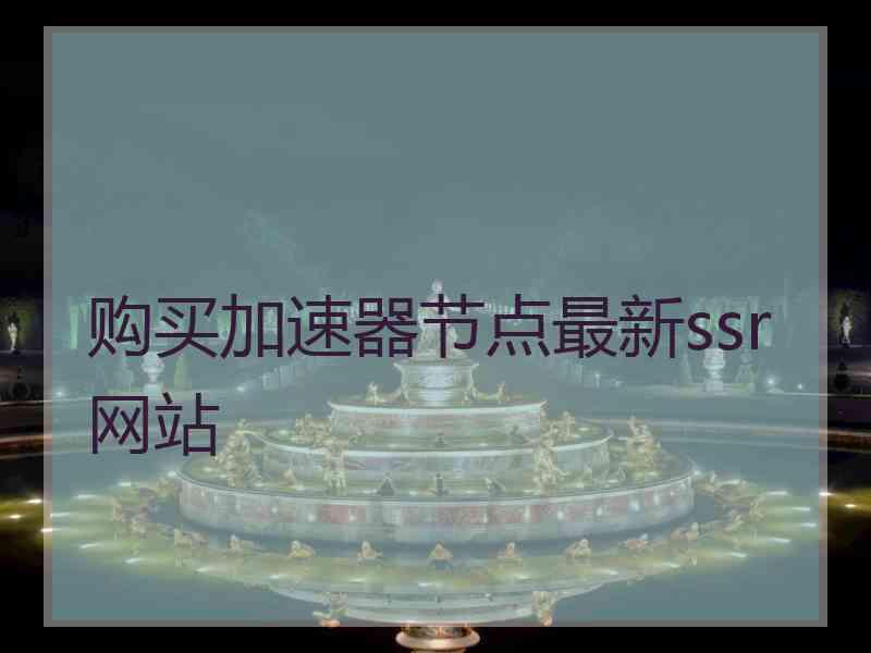 购买加速器节点最新ssr网站