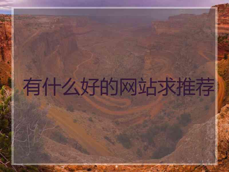 有什么好的网站求推荐