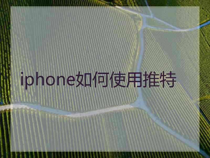 iphone如何使用推特