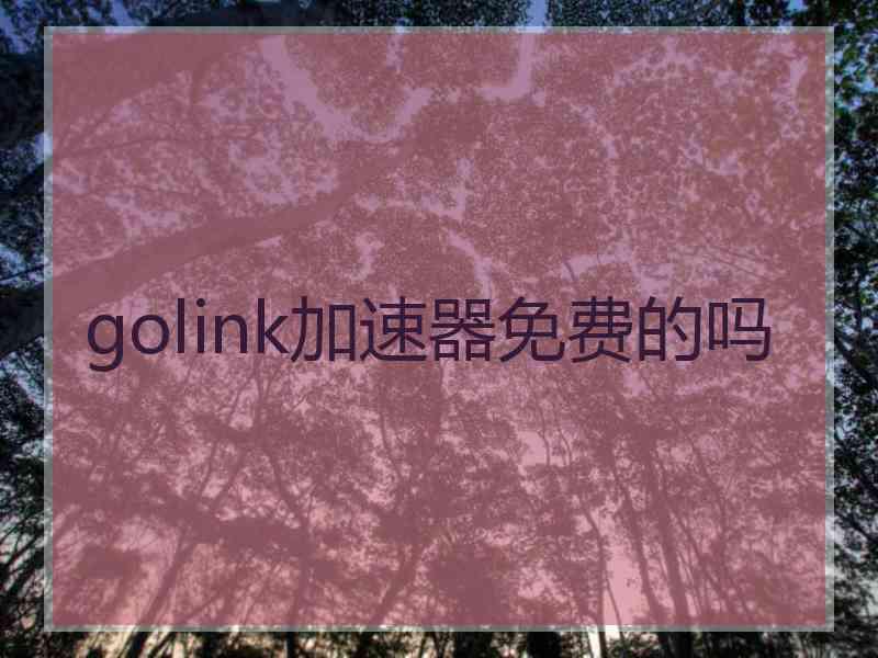 golink加速器免费的吗