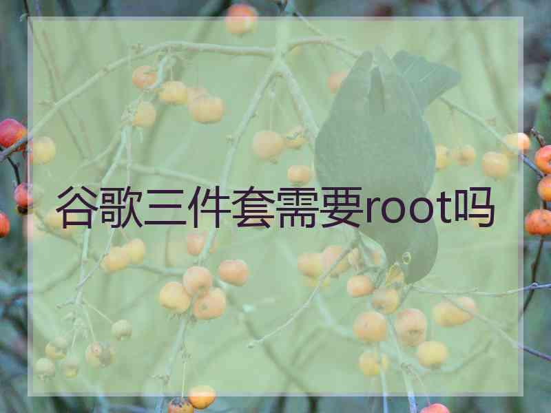 谷歌三件套需要root吗