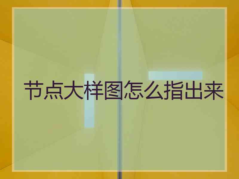 节点大样图怎么指出来