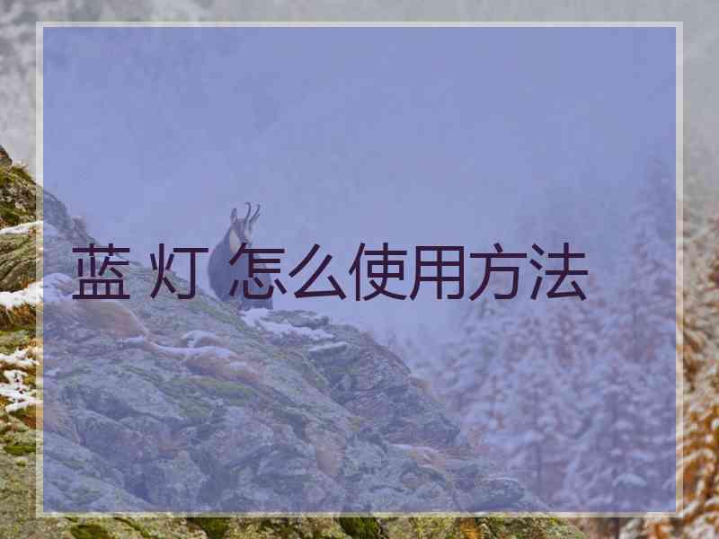 蓝 灯 怎么使用方法