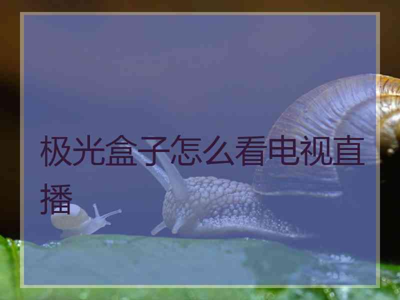 极光盒子怎么看电视直播