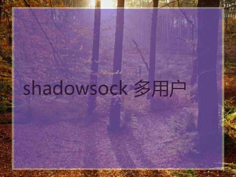 shadowsock 多用户