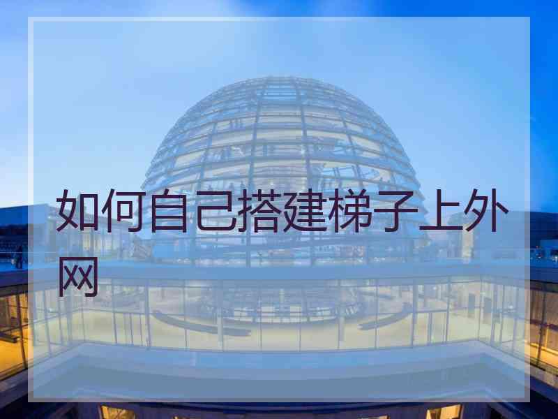 如何自己搭建梯子上外网