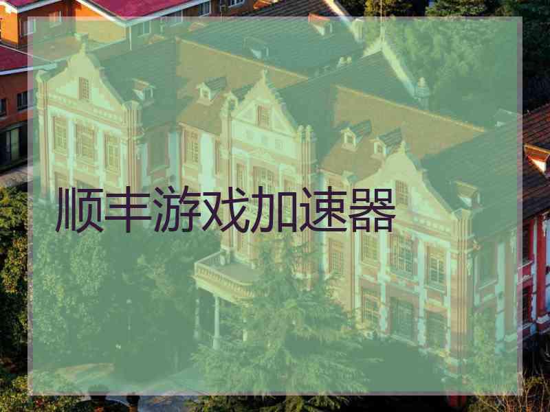 顺丰游戏加速器